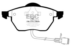 Alternative view of DP4836R EBC Yellowstuff Street and Track Brake Pad Set [Front]