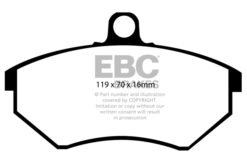 Alternative view of DP4841R EBC Yellowstuff Street and Track Brake Pad Set [Front]
