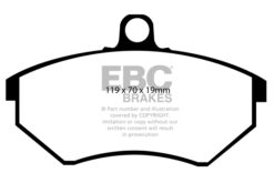 Alternative view of DP4841/2R EBC Yellowstuff Street and Track Brake Pad Set [Front]