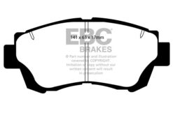 Alternative view of DP4874R EBC Yellowstuff Street and Track Brake Pad Set [Front]