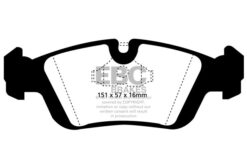 Alternative view of DP4914R EBC Yellowstuff Street and Track Brake Pad Set [Front]