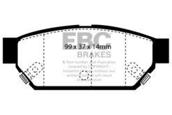 Alternative view of DP4986R EBC Yellowstuff Street and Track Brake Pad Set [Rear]