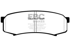 Alternative view of DP4993R EBC Yellowstuff Street and Track Brake Pad Set [Rear]