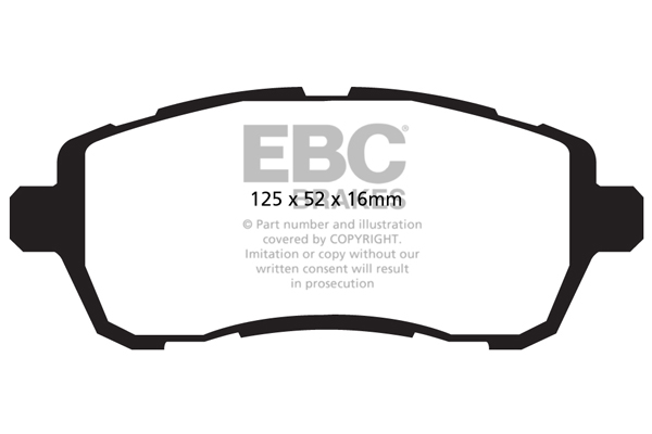 EBC Greenstuff 2000 Brake Pad Set (FRONT) DP22002 - Image 2