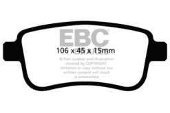 DP42025R EBC Yellowstuff Street and Track Brake Pad Set [Rear] - Image 2