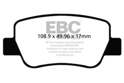 EBC Ultimax OEM Replacement Brake Pad Set DPX2027 [Rear] - Image 2