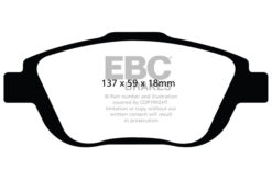 EBC Ultimax OEM Replacement Brake Pad Set DPX2073 [Front] - Image 2