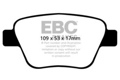 EBC Ultimax OEM Replacement Brake Pad Set DPX2075 [Rear] - Image 2
