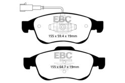 DP42078R EBC Yellowstuff Street and Track Brake Pad Set [Front] - Image 2