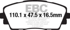 EBC Ultimax OEM Replacement Brake Pad Set DPX2163 [Front] - Image 2