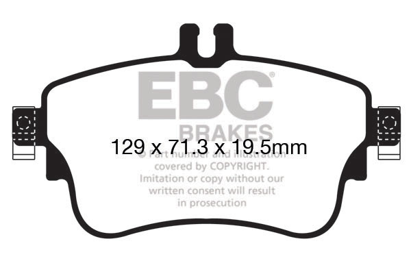 EBC Greenstuff 2000 Brake Pad Set (FRONT) DP22164 - Image 2