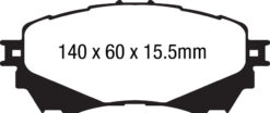 Alternative view of DP42170R EBC Yellowstuff Street and Track Brake Pad Set [Front]