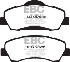 EBC Ultimax OEM Replacement Brake Pad Set DPX2177 [Front] - Image 2
