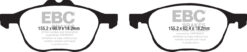 EBC Greenstuff 2000 Brake Pad Set (FRONT) DP22194 - Image 2
