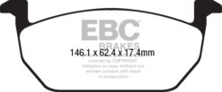 Alternative view of DP42225R EBC Yellowstuff Street and Track Brake Pad Set [Front]