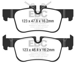 Alternative view of DP42235R EBC Yellowstuff Street and Track Brake Pad Set [Rear]