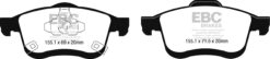 EBC Ultimax OEM Replacement Brake Pad Set DPX2248 [Front] - Image 2