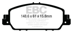 DP43014R EBC Yellowstuff Street and Track Brake Pad Set [Front] - Image 2