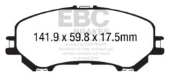 Alternative view of DP43032R EBC Yellowstuff Street and Track Brake Pad Set [Front]