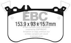 Alternative view of DP42311R EBC Yellowstuff Street and Track Brake Pad Set [Front]