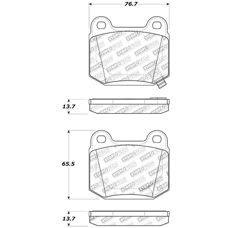 Stoptech Sport Brake Pads (REAR)- 309.09610 - Image 2