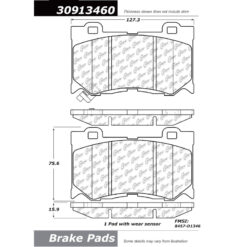 Alternative view of StopTech Sport Brake Pads - 309.13460