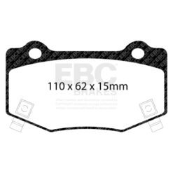 Alternative view of DP43023R EBC Yellowstuff Street and Track Brake Pad Set [Rear]