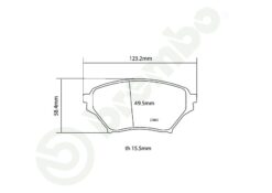 Alternative view of Brembo HP2000 Brake Pad Set 07.B314.07 [Front]