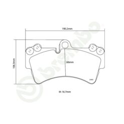 Alternative view of Brembo HP2000 Brake Pad Set 07.B314.20 [Front]