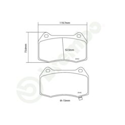 Alternative view of Brembo HP Brake Pads –  07.B314.49 [Front]