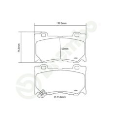 Alternative view of Brembo HP2000 Brake Pad Set 07.B314.75 [Front]