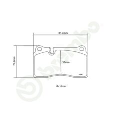 Alternative view of Brembo HP2000 Brake Pad Set 07.B314.83 [Front]