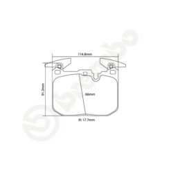 Alternative view of Brembo HP2000 Brake Pad Set 07.B314.90 [Front]