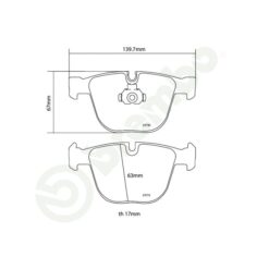 Alternative view of Brembo HP Brake Pads 07.B315.02 [Rear]