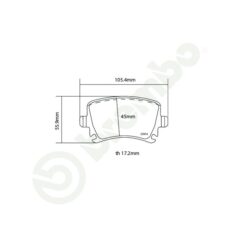 Alternative view of Brembo HP2 Performance Brake Pads 07.B315.22 [Rear]