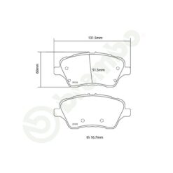 Alternative view of Brembo HP2000 Brake Pad Set 07.D435.70 [Front]