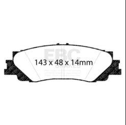 Alternative view of DP42461R EBC Yellowstuff Street and Track Brake Pad Set [Rear]